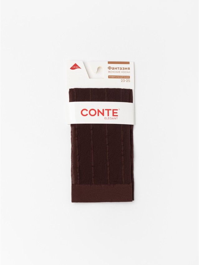 Women's socks CONTE ELEGANT FANTASY, s.23-25, chocolate - 5