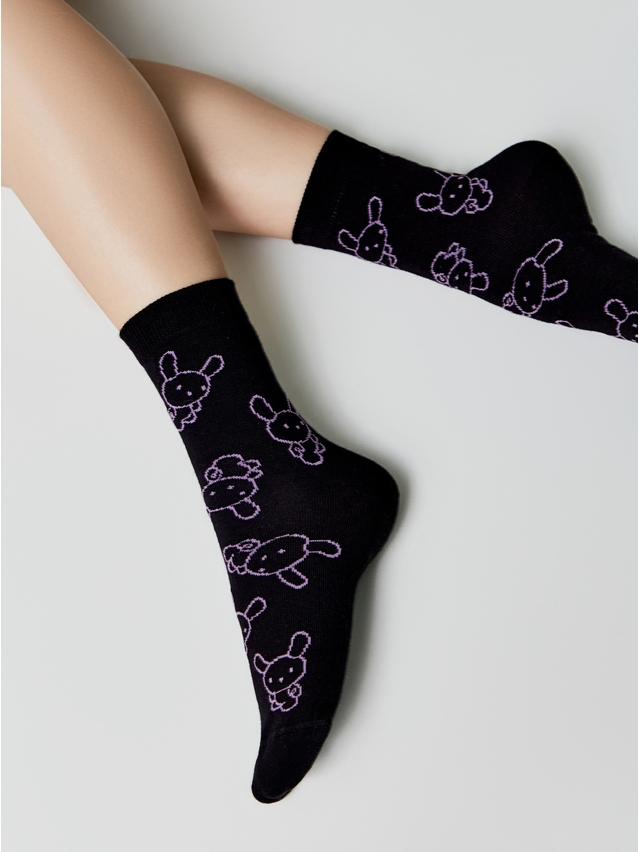 Women's socks CONTE ELEGANT HAPPY, s.23-25, 610 black - 3
