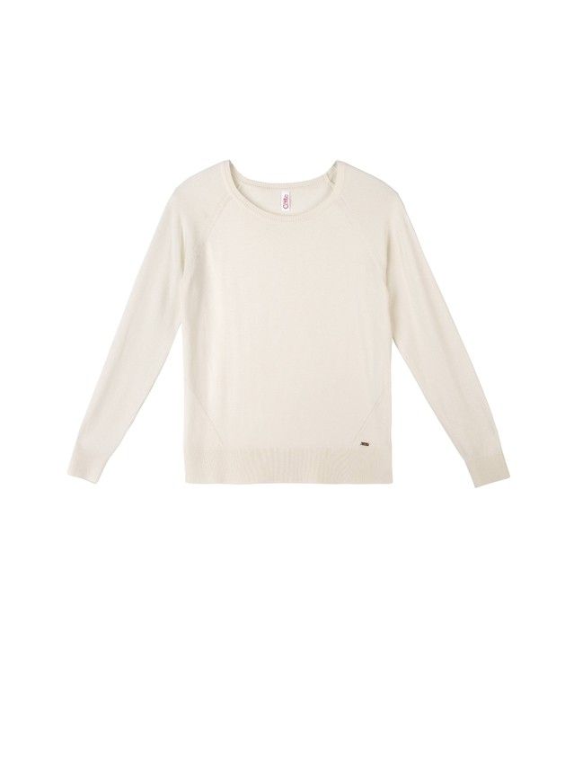 Women's polo neck shirt CONTE ELEGANT LDK025, s.158,164-84, ecru - 4