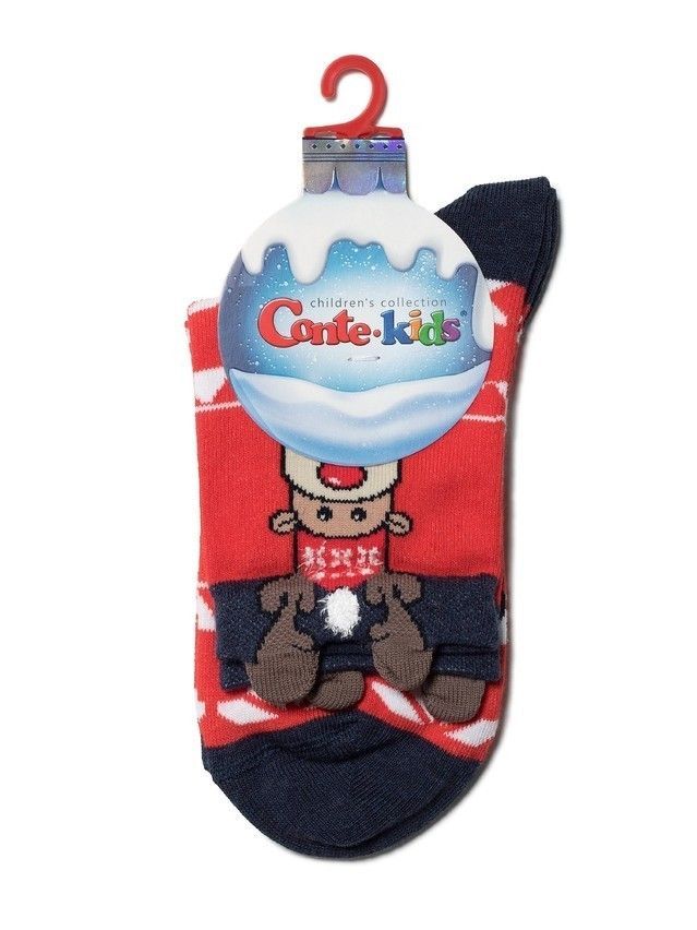Children's socks Conte-Kids NEW YEAR, s. 24-29, 445 red - 2