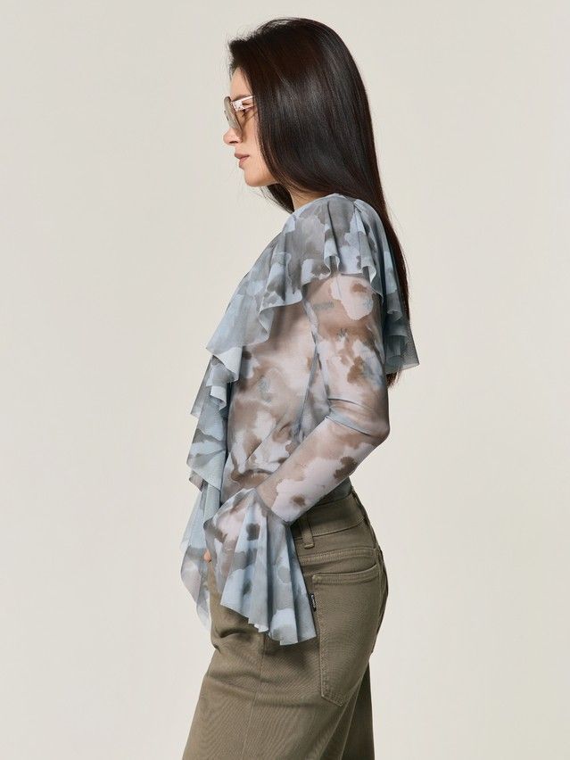 Women's polo neck shirt CONTE LD 3485, s.170-84, flower - 2