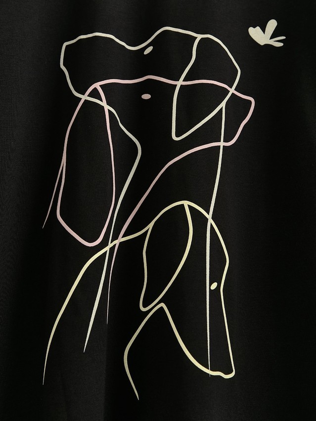 Women's polo neck shirt CONTE ELEGANT LD 3036, s.170-92, black-dogs - 7