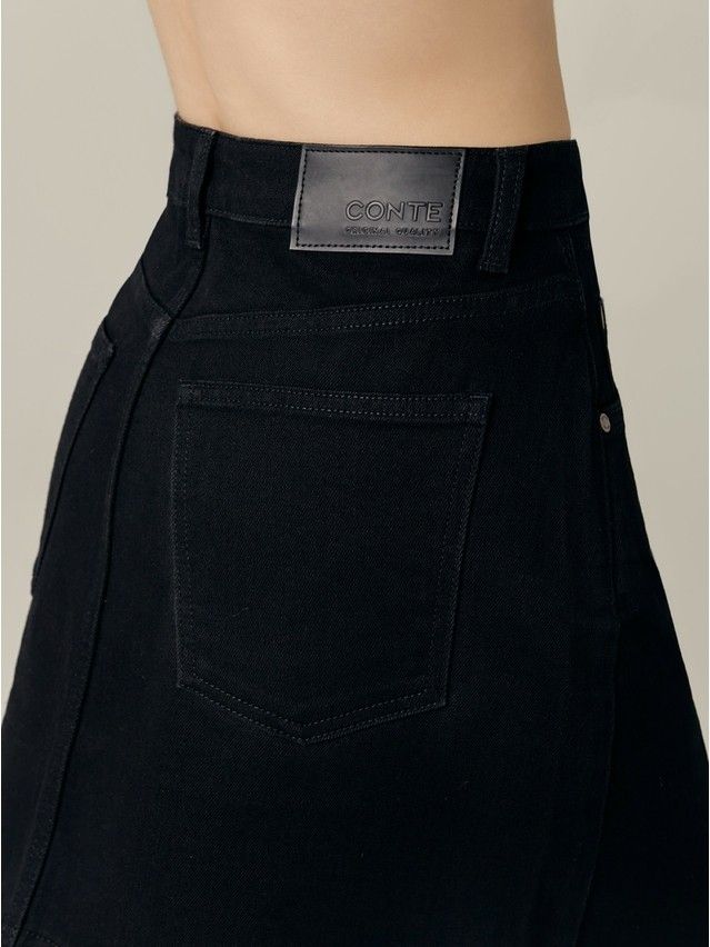 Denim skirt CONTE ELEGANT CON-708, s.170-94, black - 5