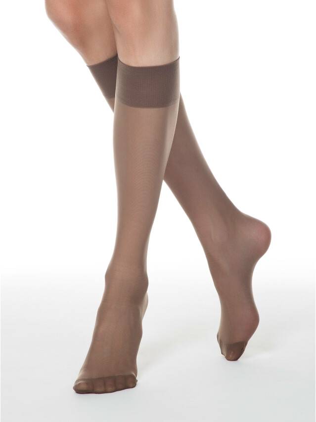 Women's knee high socks CONTE ELEGANT TENSION 20 (2 pairs),s.23-25, shade - 1
