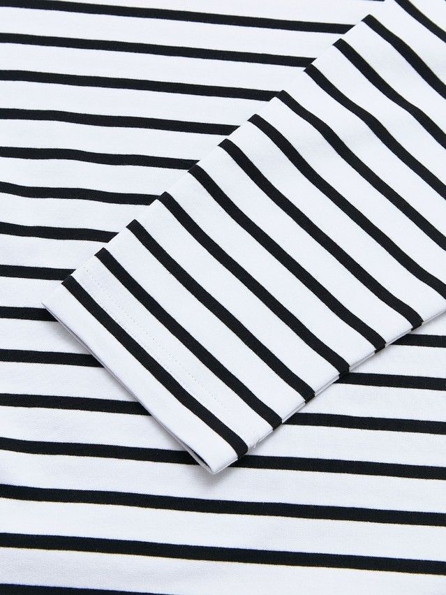 Women's polo neck shirt CONTE ELEGANT LD 3293, s.170-84, black-white strip - 4