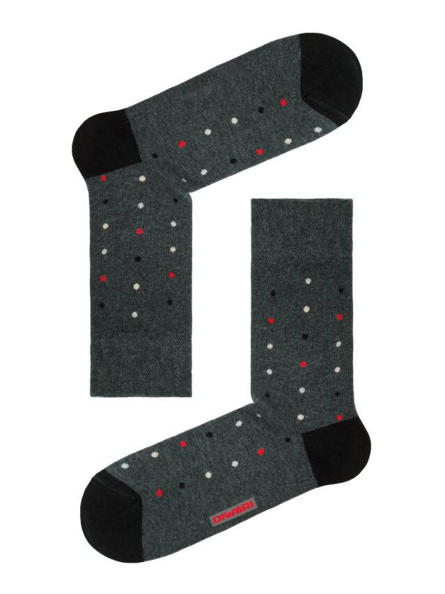 Men's socks DiWaRi HAPPY, s. 40-41, 035 dark grey-wine coloured - 1