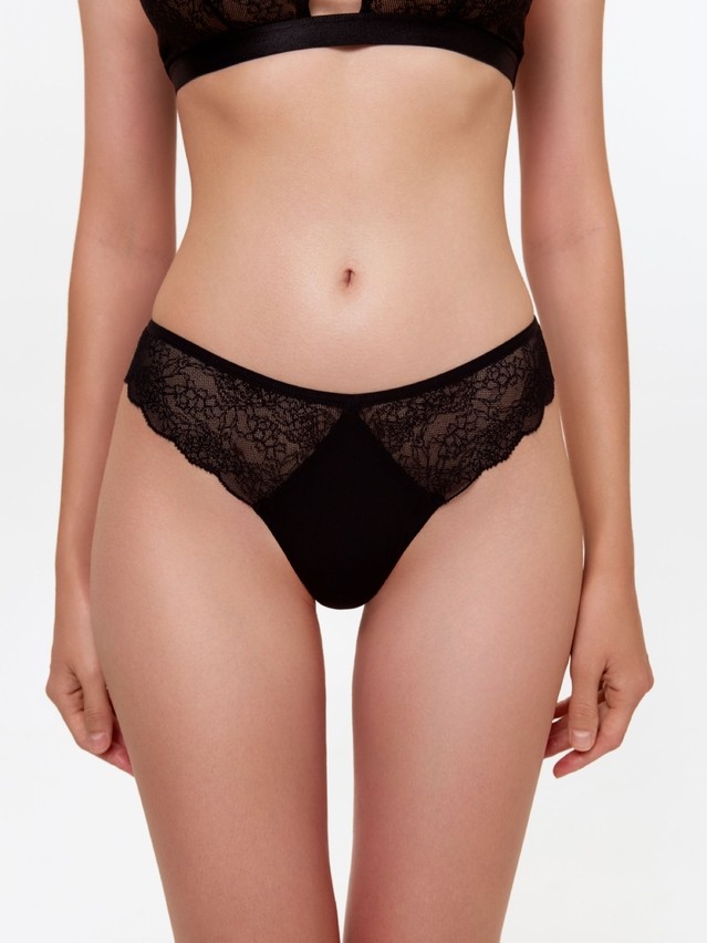 Women's panties CONTE ELEGANT FLOWER LINE LBR 3179, s.90, black - 1