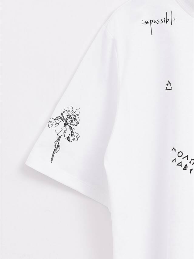 Women's polo neck shirt CONTE ELEGANT LD 1409, s.170-92, white - 4