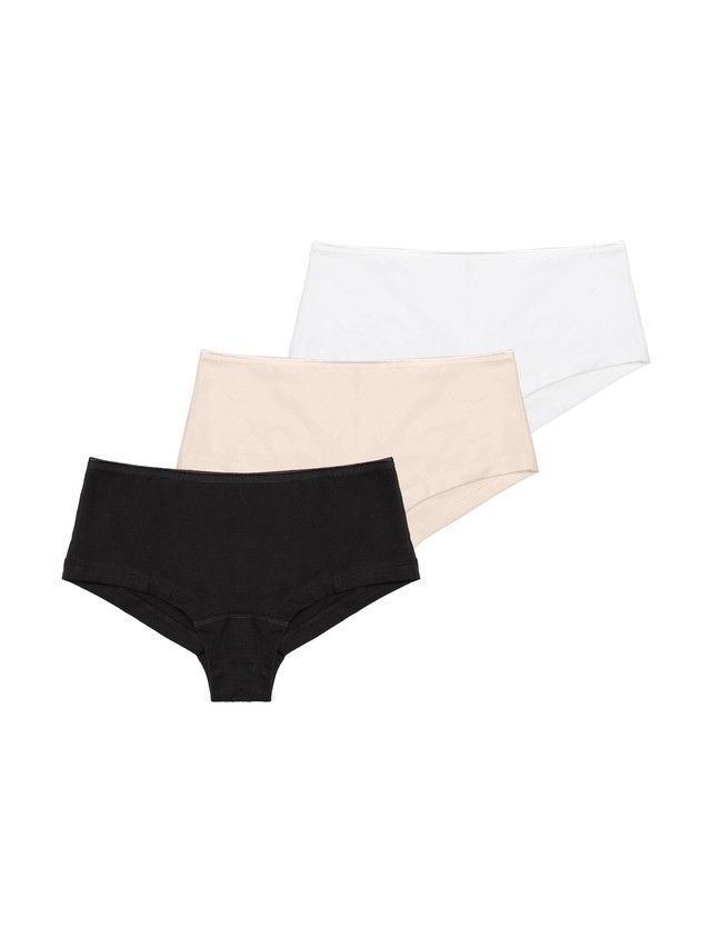 Women's cotton shorts 3 pairs LSH 2015, s. 90/XS, white, natural, black - 1