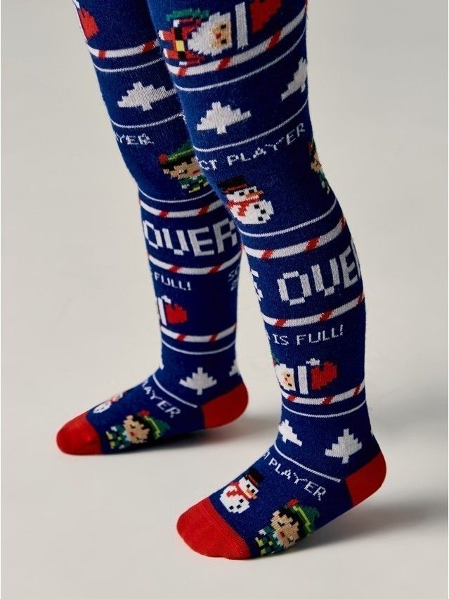 Children's tights CONTE-KIDS NEW YEAR, s.80-86 (14),668 dark blue - 2