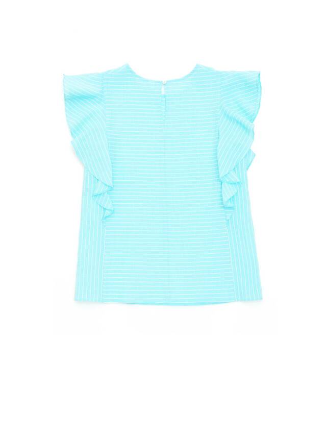 Women's blouse LBL 1093, s.170-84-90, aqua blue-white - 5