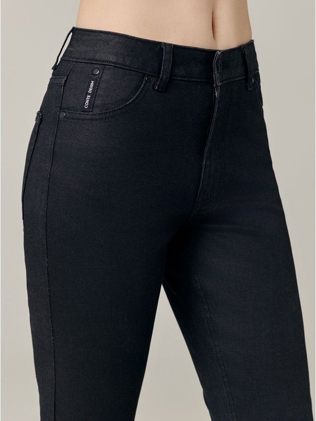 Denim trousers CONTE ELEGANT CON-700, s.170-102, black - 5