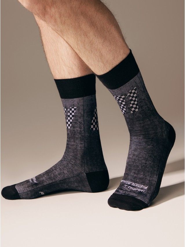 Men's socks DIWARI HAPPY, s.27, 207 dark grey - 13