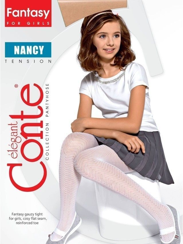 Fancy children's tights CONTE ELEGANT NANCY, s.104-110, melanzana - 2