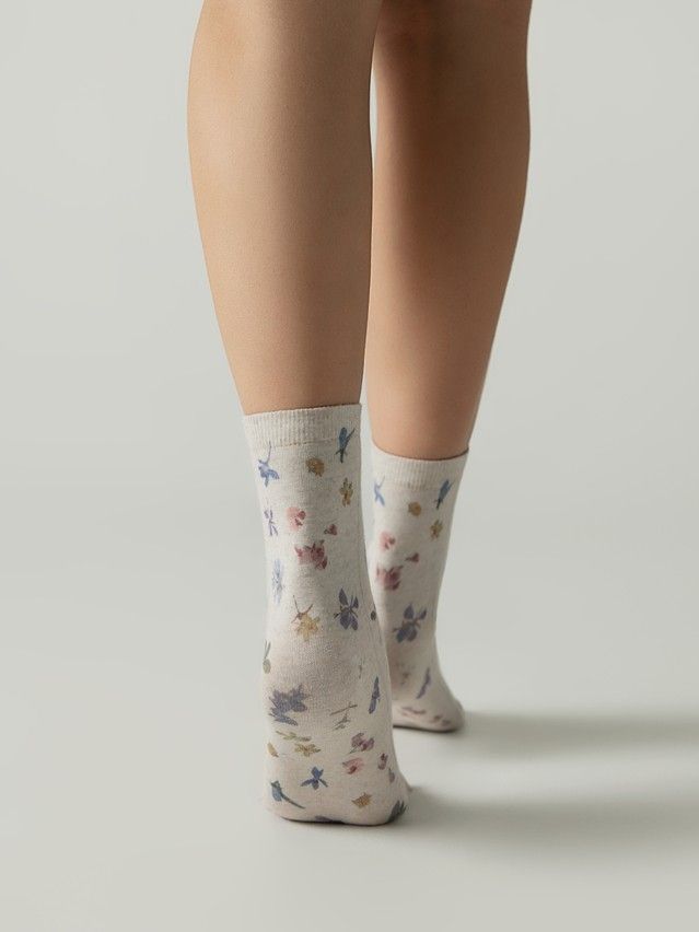 Women's socks CONTE FLOWERS, s.23-25, 1145 beige - 2