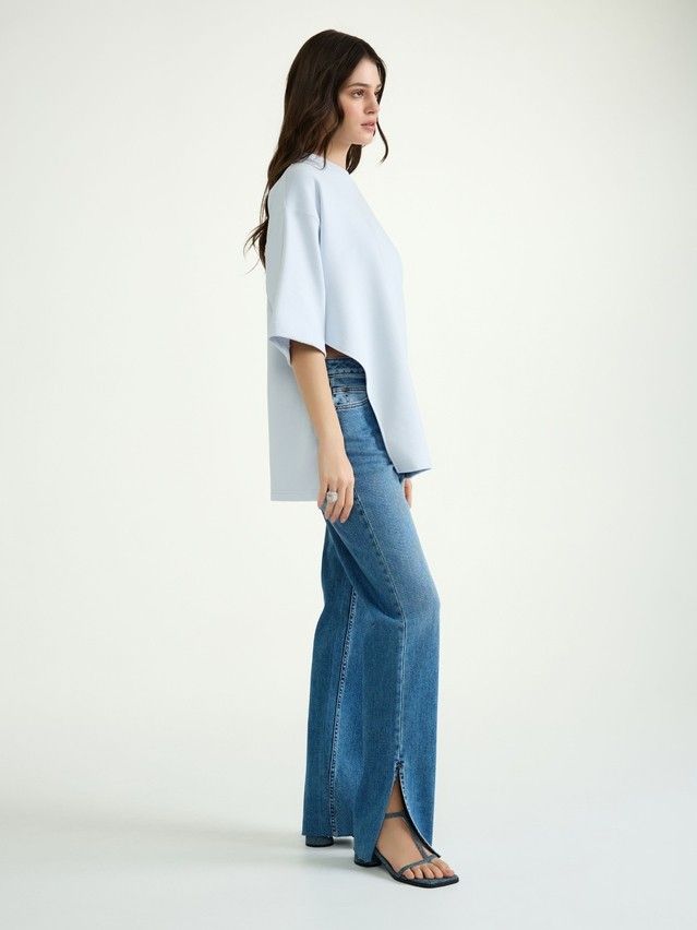 Women's polo neck shirt CONTE ELEGANT LD 3070, s.170-92, blue quartz - 5