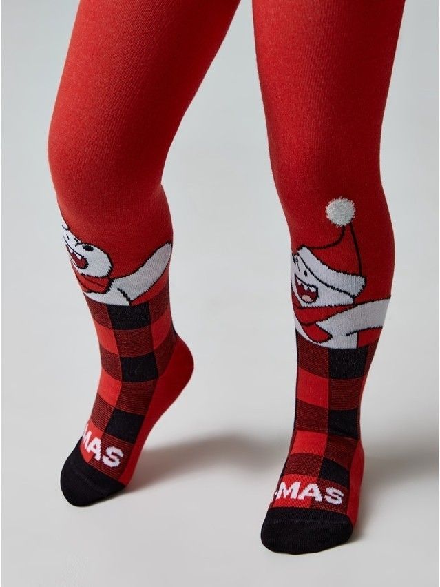 Children's tights CONTE-KIDS NEW YEAR, s.92-98 (14),667 red - 1