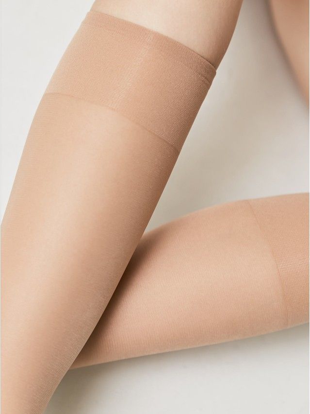 Women's knee high socks CONTE ELEGANT TENSION SOFT 40 (1 pair),s.23-25, natural - 4