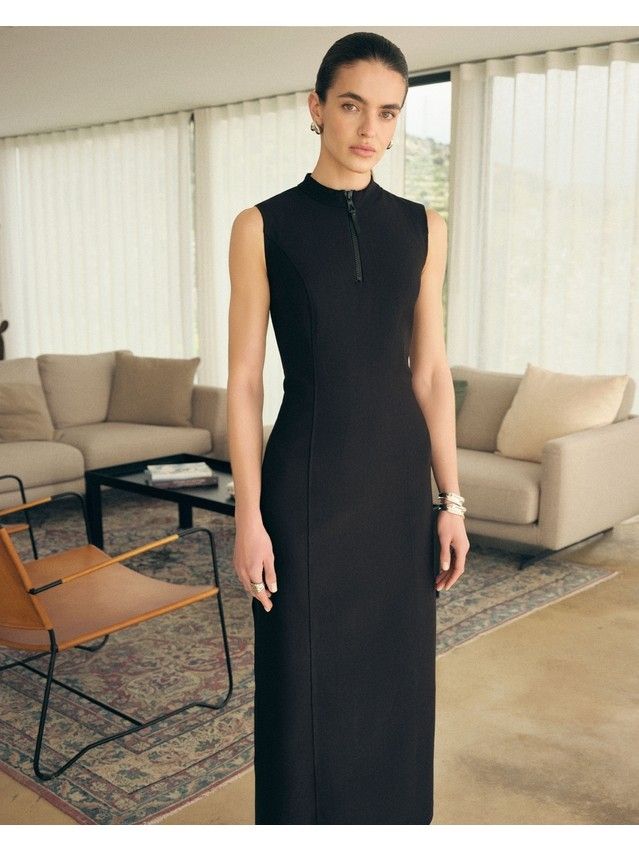Women's pinafore dress CONTE ELEGANT LSF 3306, s.170-96-102, black-black - 1