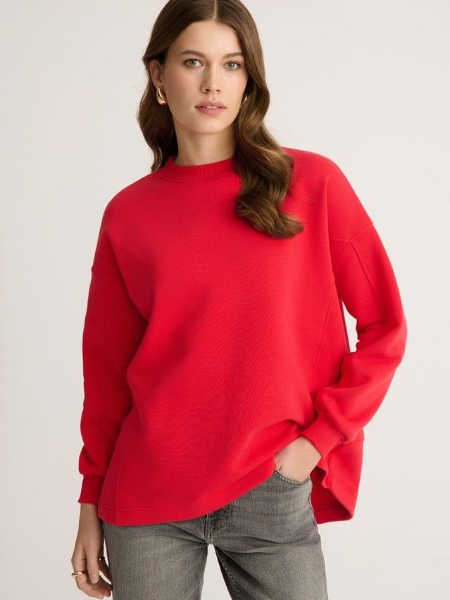 Women's polo neck shirt CONTE ELEGANT LD 2829, s.170-100, crimson red - 1