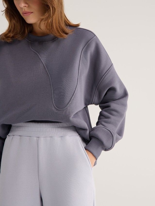 Women's polo neck shirt CONTE ELEGANT LD 2834, s.170-92, graphite - 7
