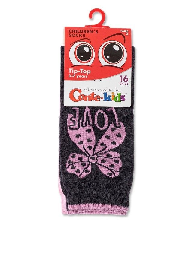 Children's socks CONTE-KIDS TIP-TOP (3 pairs),s.27-29, 728 assorted - 5
