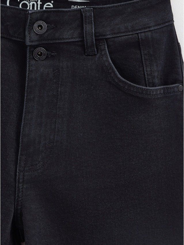 Denim trousers CONTE ELEGANT CON-678, s.170-102, black - 6