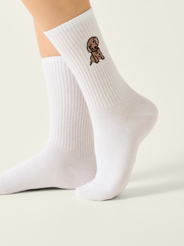 Women's socks CONTE FANTASY, s.23-25, 1083 white - 1