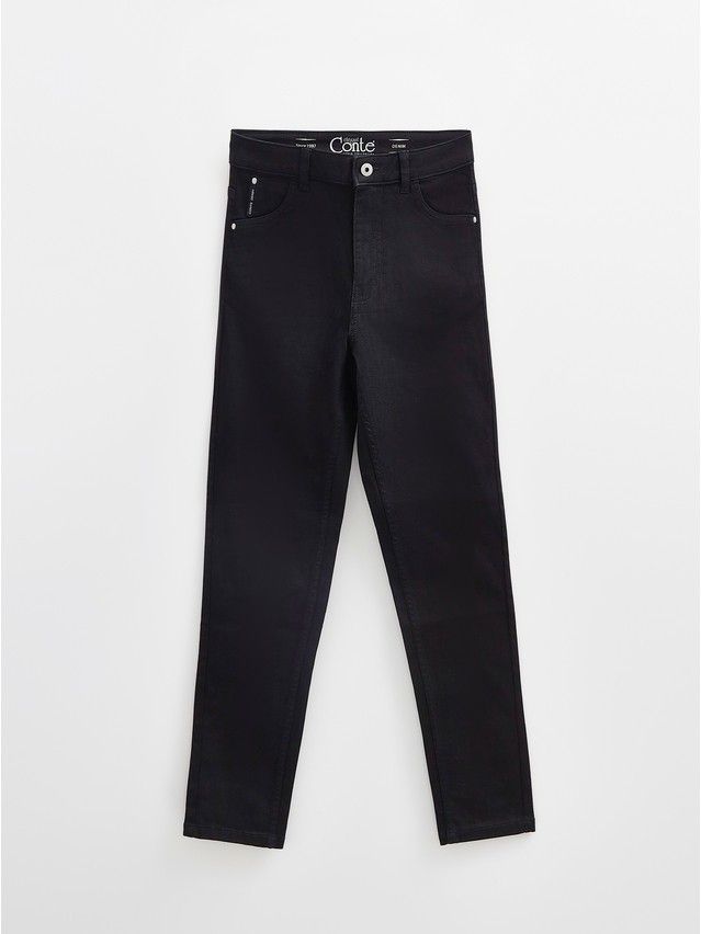 Denim trousers CONTE ELEGANT CON-665, s.170-102, black - 8