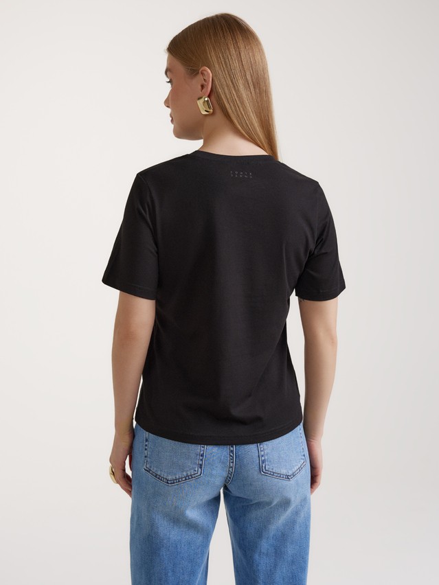 Women's polo neck shirt CONTE ELEGANT LD 3206, s.170-84, black - 2