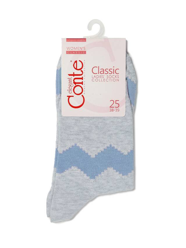 Women's socks CONTE ELEGANT CLASSIC, s.23, 065 grey-dark blue - 3