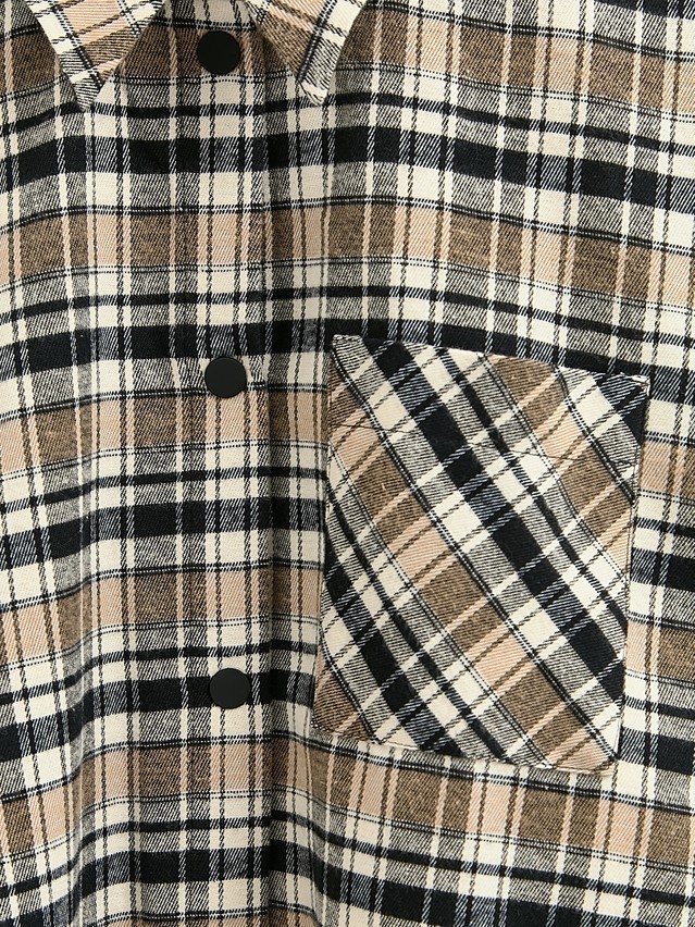 Women's shirt CONTE LRU 3504, s.170-88-94, black-beige check - 10