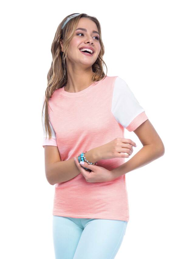 Women's polo neck shirt CONTE ELEGANT LD 515, s.158,164-100, pink - 3