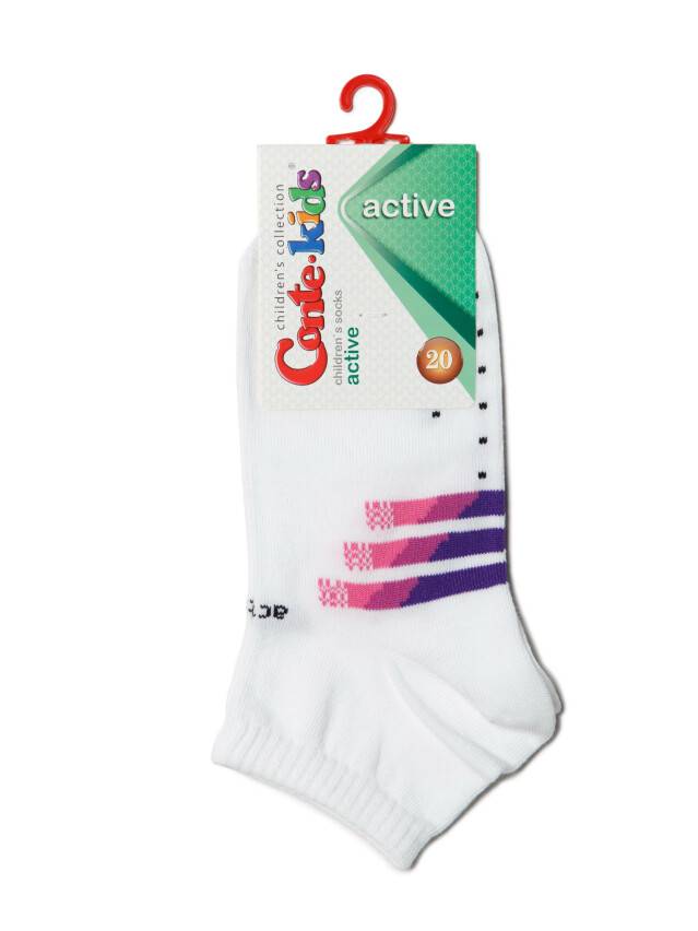 Children's socks CONTE-KIDS ACTIVE, s.30-32, 315 white-lilac - 2