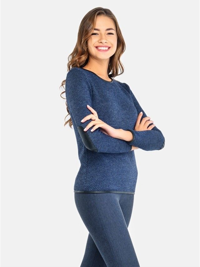 Women's polo neck shirt CONTE ELEGANT LD 694, s.158,164-84, dark blue - 2