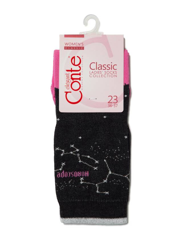 Women's socks CONTE ELEGANT CLASSIC, s.23, 122 black-pink - 3