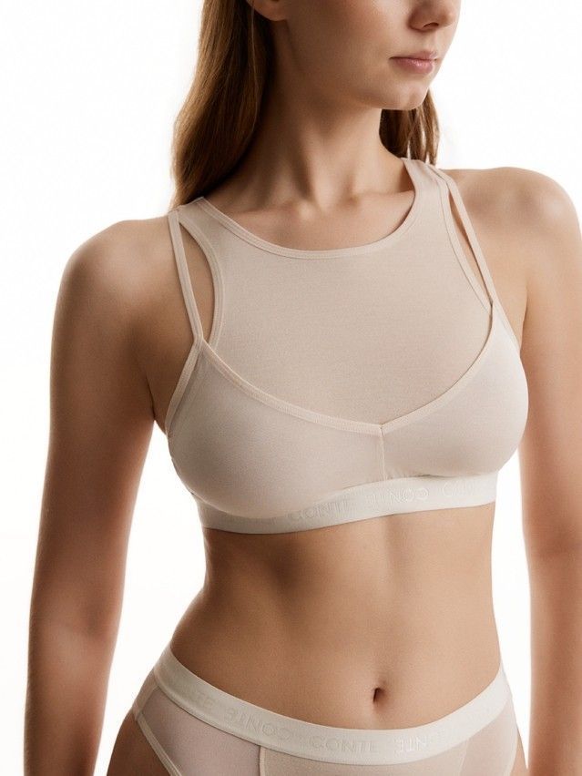 Women's top CONTE DOUBLE LINES LBE 3547, s.170-84, beige - 1