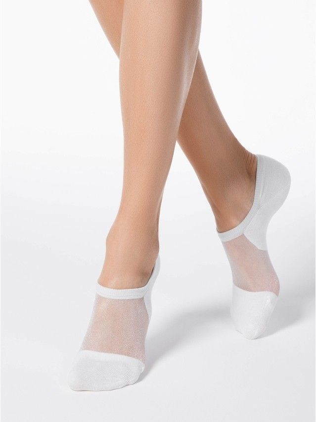 Women's socks CONTE ELEGANT ACTIVE (anklets),s.23, 000 white - 1