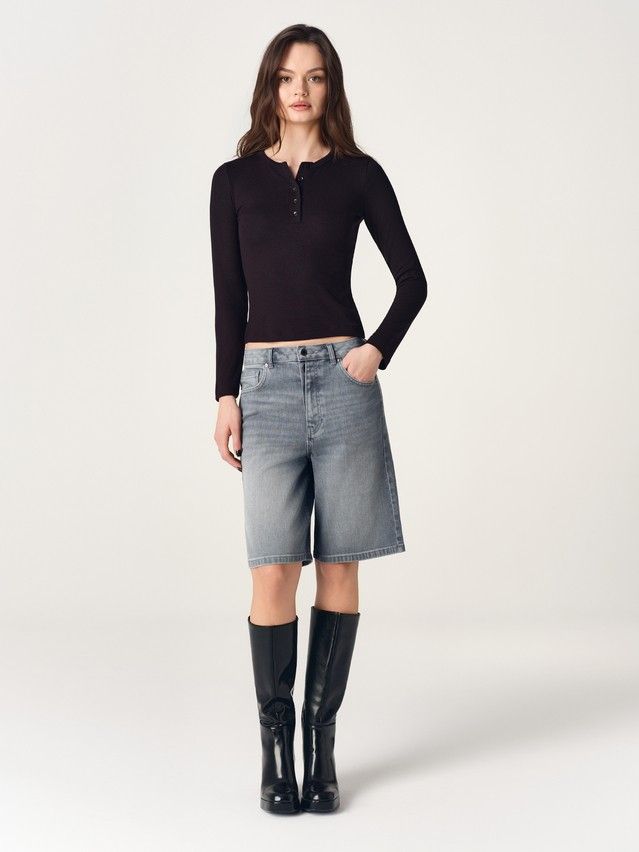 Women's polo neck shirt CONTE LD 3420, s.170-88, black - 6