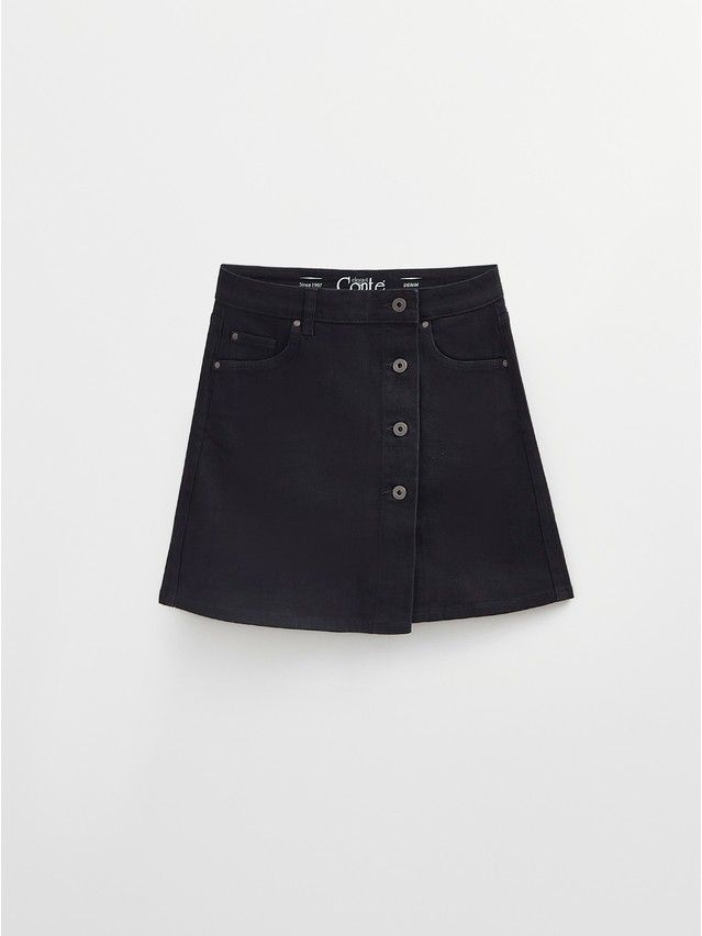 Denim skirt CONTE ELEGANT CON-708, s.170-94, black - 6