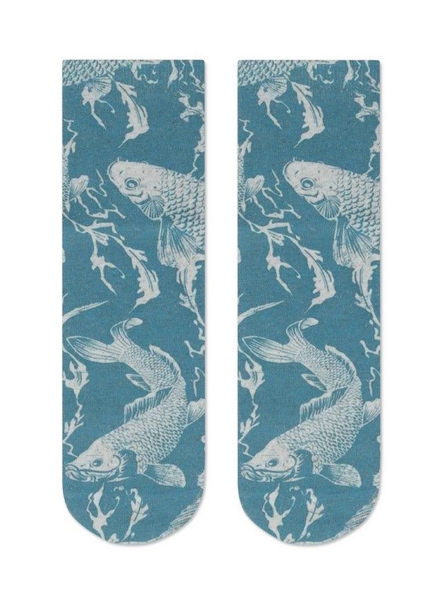 Women's socks CONTE ELEGANT FANTASY, s.23-25, 398 grey-turquoise - 3