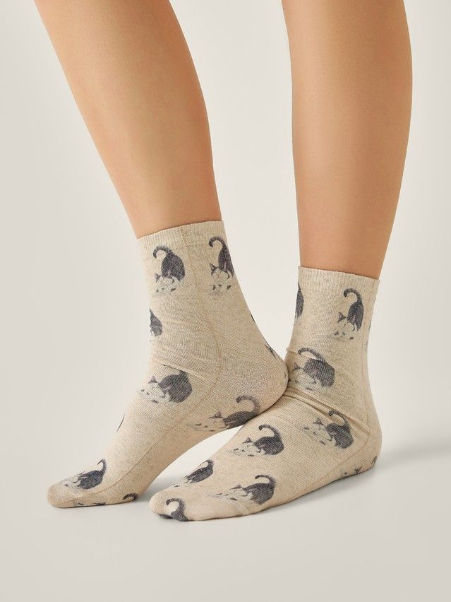 Women's socks CONTE ELEGANT FANTASY, s.23-25, 741 beige - 1