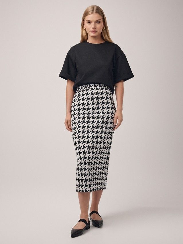 Women's skirt CONTE ELEGANT LU 2815, s.170-94, dogtooth - 1