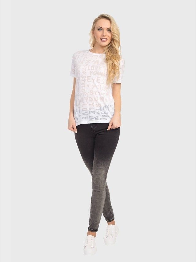 Women's polo neck shirt CONTE ELEGANT LD 730, s.170-100, white - 1