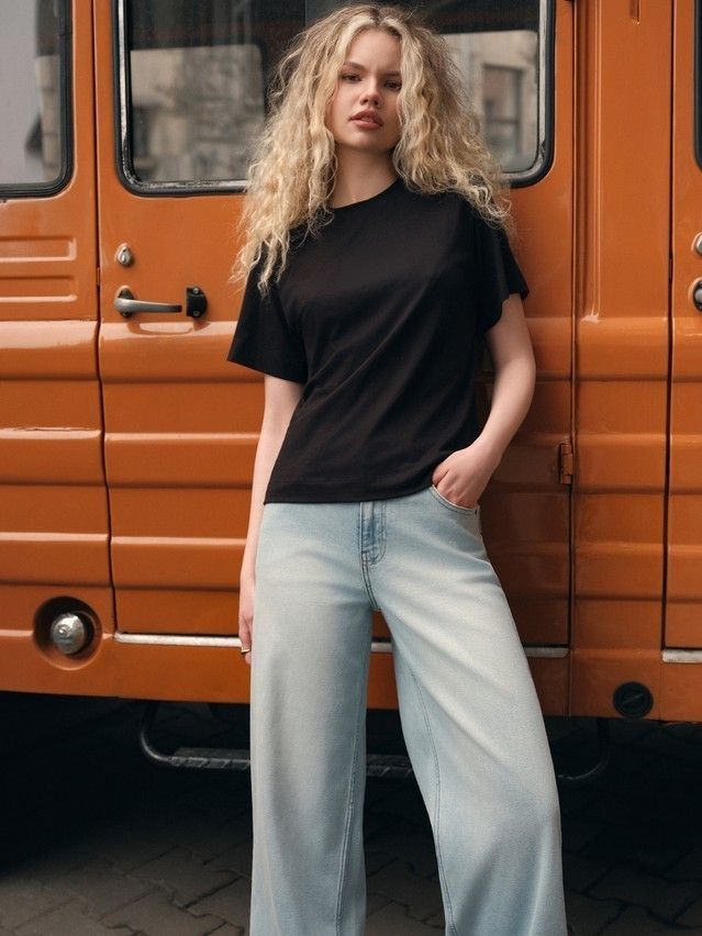 Women's polo neck shirt CONTE ELEGANT LD 3206, s.170-84, black-3conte - 3