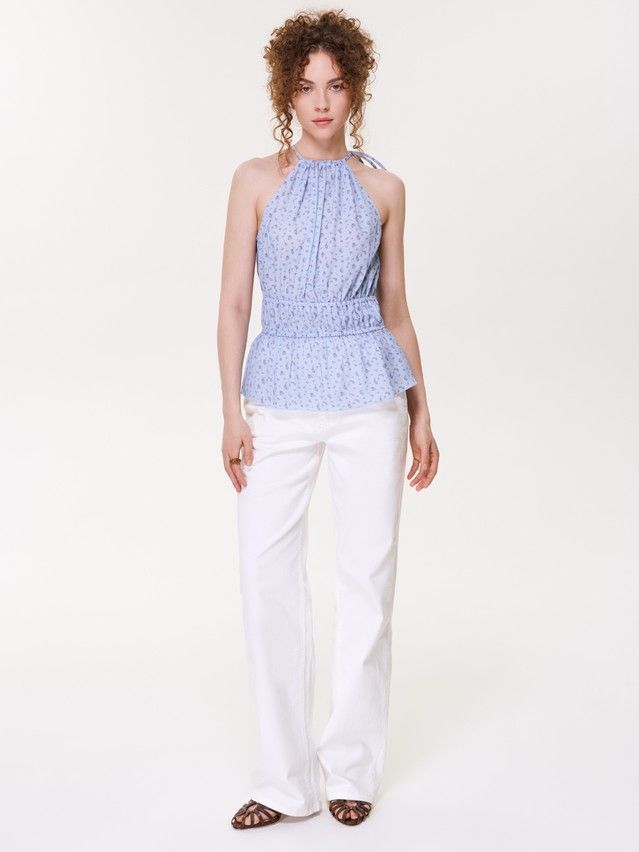 Women's blouse CONTE LBL 3472, s.170-84-90, blue-flowers - 1