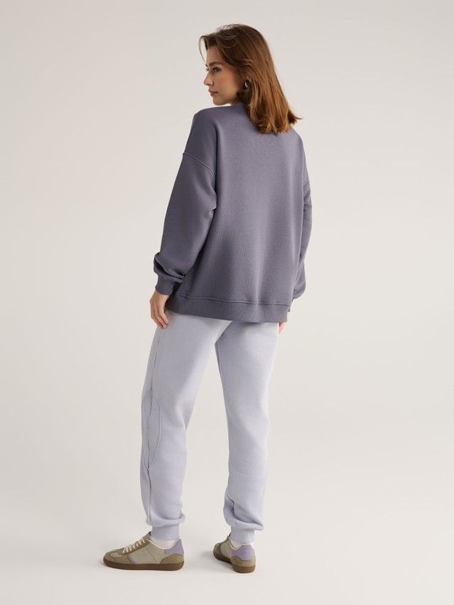 Women's polo neck shirt CONTE ELEGANT LD 2834, s.170-92, graphite - 2