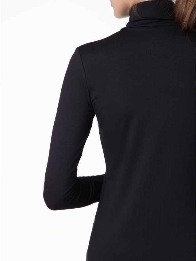 Women's polo neck shirt CONTE ELEGANT LD 821, s.170-100, nero - 3