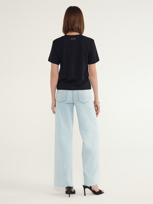 Women's polo neck shirt CONTE ELEGANT LD 3029, s.170-92, black-amsterdam - 6