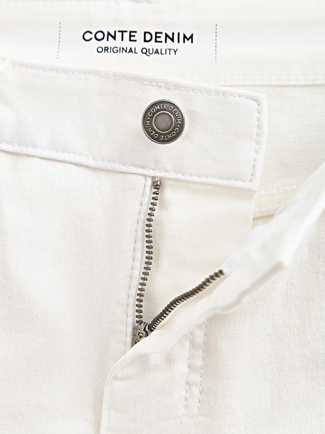 Denim shorts CONTE ELEGANT CON-758, s.170-90, off white - 11